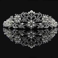 women rhinestonealloyimitation pearl tiaras with weddingparty headpiec ...