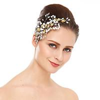 Women\'s Rhinestone Crystal Imitation Pearl Headpiece-Wedding Special Occasion Hair Combs 1 Piece