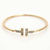 womens cuff bracelet fashion rhinestone alloy circle jewelry for weddi ...