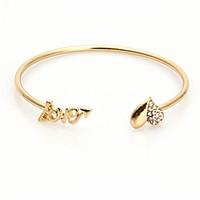 Women\'s Cuff Bracelet Fashion Alloy Heart Cut Jewelry For Party Special Occasion Gift 1 pcs