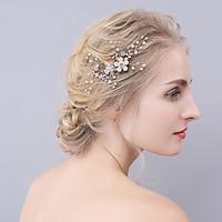 Women\'s Rhinestone Crystal Alloy Headpiece-Wedding Special Occasion Hair Combs 1 Piece
