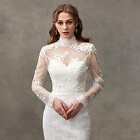 Women\'s Wrap Shrugs Lace Wedding Party/Evening Button Lace