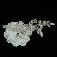 Women\'s Satin Lace Rhinestone Imitation Pearl Headpiece-Wedding Special Occasion Casual Fascinators Flowers