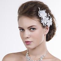 Women Organza Flowers With Multi-stone/Imitation Pearl Wedding/Party Headpiece