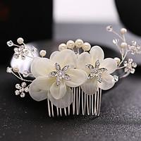 Women\'s / Flower Girl\'s Alloy / Fabric Headpiece-Wedding / Special Occasion Hair Combs / Flowers 1 Piece