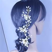 Women\'s Rhinestone Imitation Pearl Headpiece-Wedding Special Occasion Hair Pin 3 Pieces