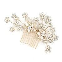Women\'s Rhinestone / Alloy Headpiece-Wedding / Special Occasion / Casual Headbands / Hair Combs / Flowers / Head Chain / Hair Tool 1 Piece