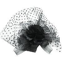 womens satin tulle headpiece special occasion birdcage veils