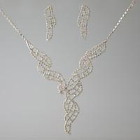 Women\'s Chain Necklaces Oval Geometric Rhinestone Zinc Alloy Tassel Rhinestone Jewelry ForWedding Party Special Occasion Birthday