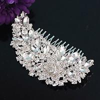 Women\'s Rhinestone / Crystal / Alloy Headpiece-Wedding / Special Occasion Hair Combs 1 Piece Silver