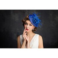 womens feather tulle flax net headpiece special occasion fascinators 1 ...