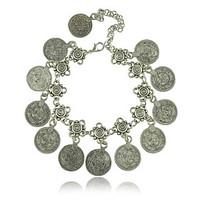 womens alloy charmchain with bracelet