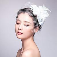 womens tulle fabric headpiece wedding special occasion birdal fascinat ...