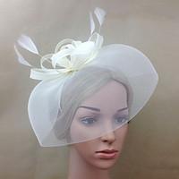 Women Feather/Net Elegant Matching Flowers/Birdcage Veils With Wedding/Party Headpiece(More Colors)