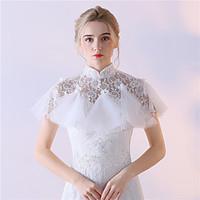 womens wrap capelets lace tulle wedding partyevening lace