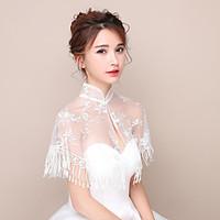 Women\'s Wrap Capelets Lace Wedding Party/Evening Tassels