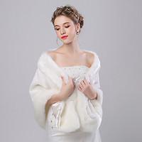 Women\'s Wrap Shawls Faux Fur / Imitation Cashmere Wedding / Party/Evening Pattern