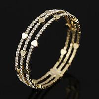 Women\'s Bangles Tennis Bracelet Crystal AAA Cubic Zirconia Fashion Vintage Luxury Gold Plated Circle Jewelry For Wedding Party