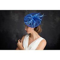 womens feather tulle flax net headpiece special occasion fascinators 1 ...