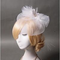Women\'s Feather Tulle Headpiece-Wedding Special Occasion Casual Fascinators 1 Piece