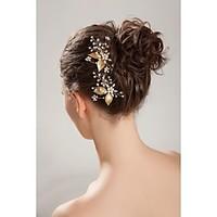 Women\'s Flower Girl\'s Rhinestone Crystal Imitation Pearl Headpiece-Wedding Special Occasion Outdoor Headbands Hair Combs