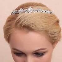 womens flower girls alloy cubic zirconia headpiece wedding special occ ...