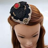 Women\'s Lace Rhinestone Fabric Headpiece-Wedding Special Occasion Fascinators Hats Hair Clip 1 Piece