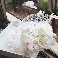 Women\'s / Flower Girl\'s Fabric / Net Headpiece-Wedding / Special Occasion / Casual Fascinators 1 Piece