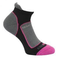 womens trail runner socks black vivid viola