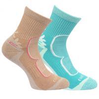 Womens 2 Pack Active Lifestyle Socks Toffee Ceramic