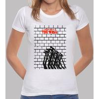 woman t-shirt - the wall