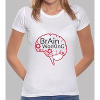 woman t-shirt brain thinking