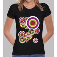 woman t-shirt black circles