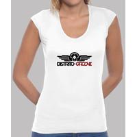 woman t-shirt logo black distritogroove