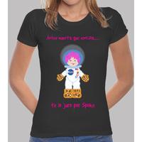 woman t-shirt astronaut fashion gray