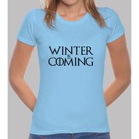 woman tee shirt winter is coming - game of thrones