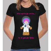 woman t shirt astronaut black fashion