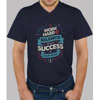 work hard man tshirt v neck