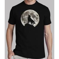 Wolf and Full Moon