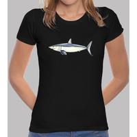 woman mako shark manga black short premium quality