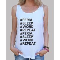 woman t-shirt fair work sleep repeat