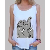 woman, wide straps & loose fit, white / elephant