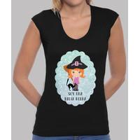 woman good witch manga short black v neck 