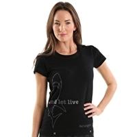 womens shark t shirt black