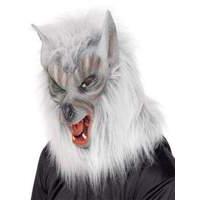 wolf mask silver overhead latex