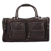 WOODLAND LEATHER CARGO HOLDALL In Dark Brown by Adventure Avenue