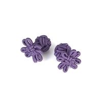 womens purple floral silk knot