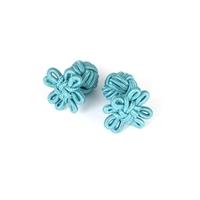 Women\'s Teal Floral Silk Knot