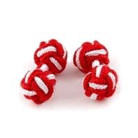 Women\'s Red & White Silk Knot