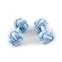 Women\'s Blue & White Silk Knot